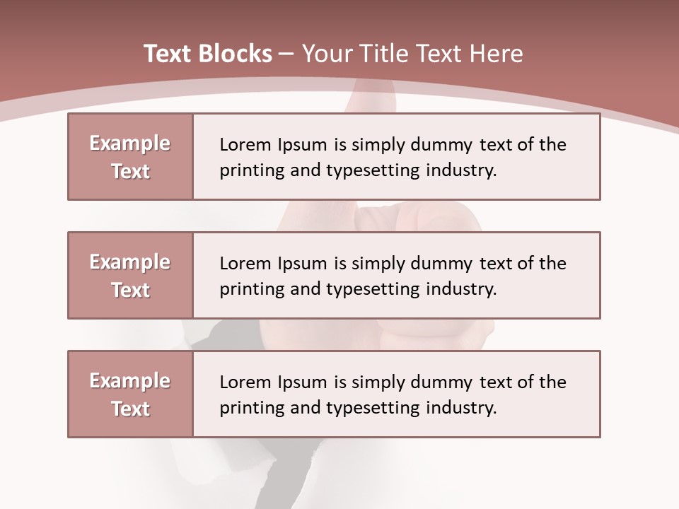 Choice Finger Success PowerPoint Template