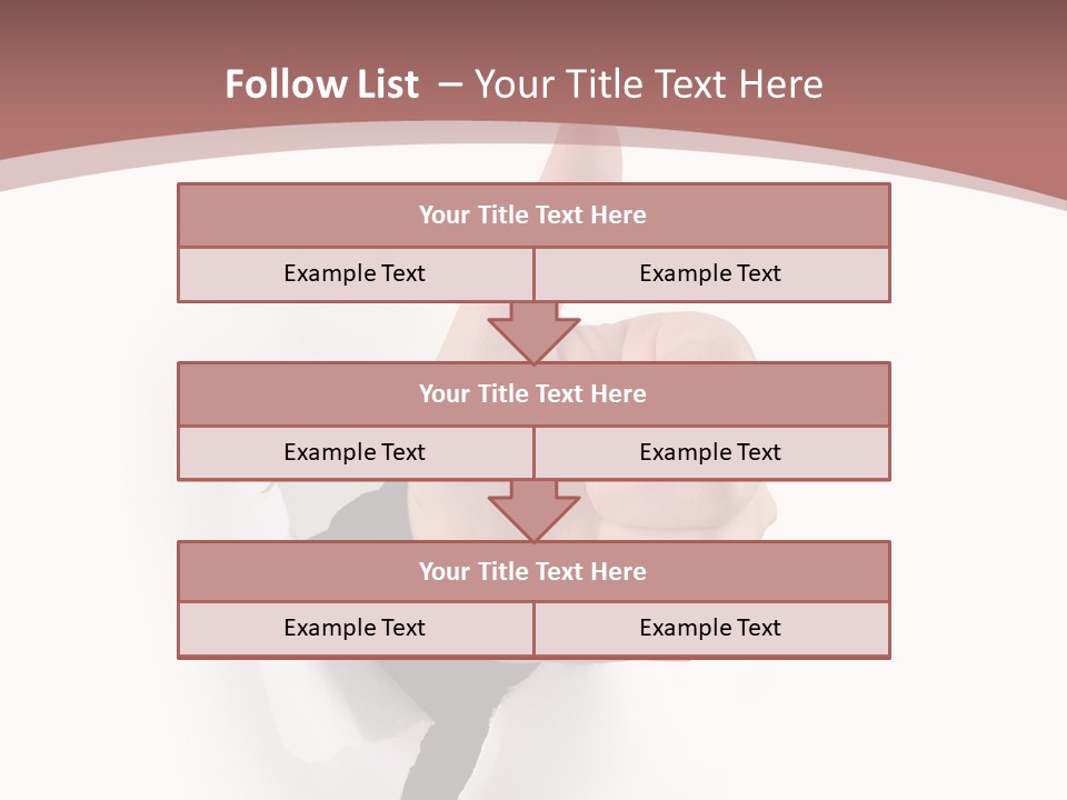 Choice Finger Success PowerPoint Template