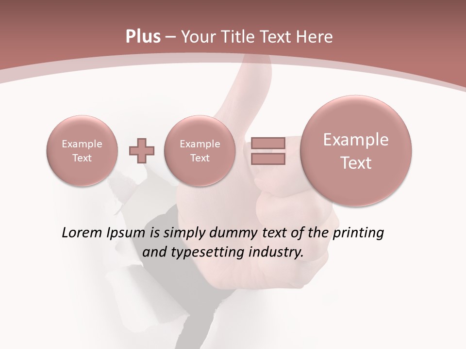 Choice Finger Success PowerPoint Template