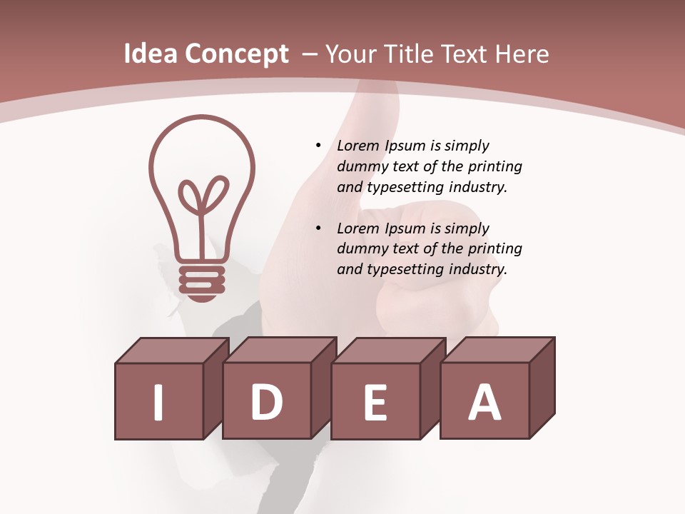 Choice Finger Success PowerPoint Template