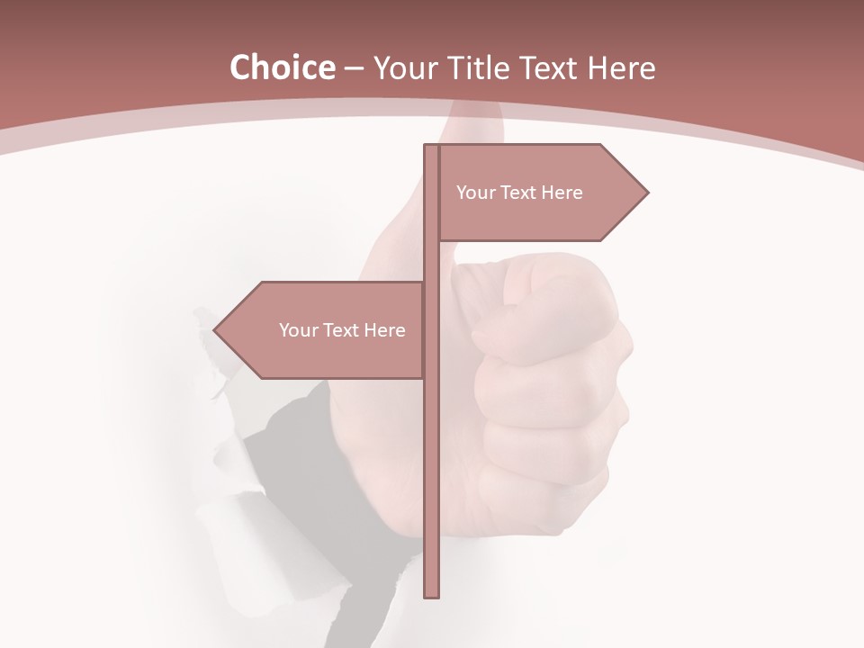 Choice Finger Success PowerPoint Template