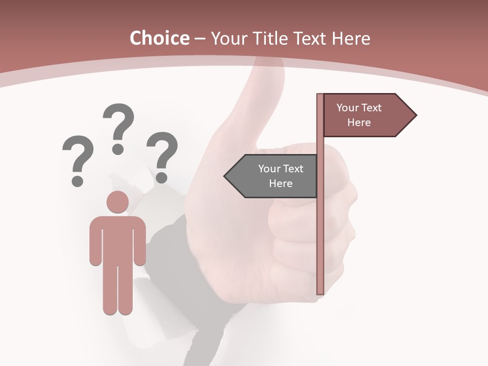 Choice Finger Success PowerPoint Template