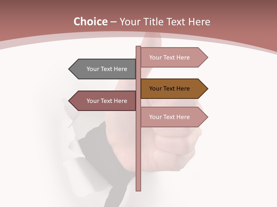 Choice Finger Success PowerPoint Template