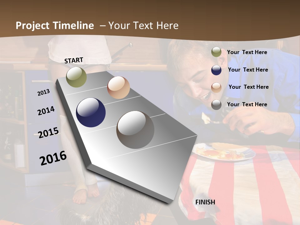 Woman Joy People PowerPoint Template