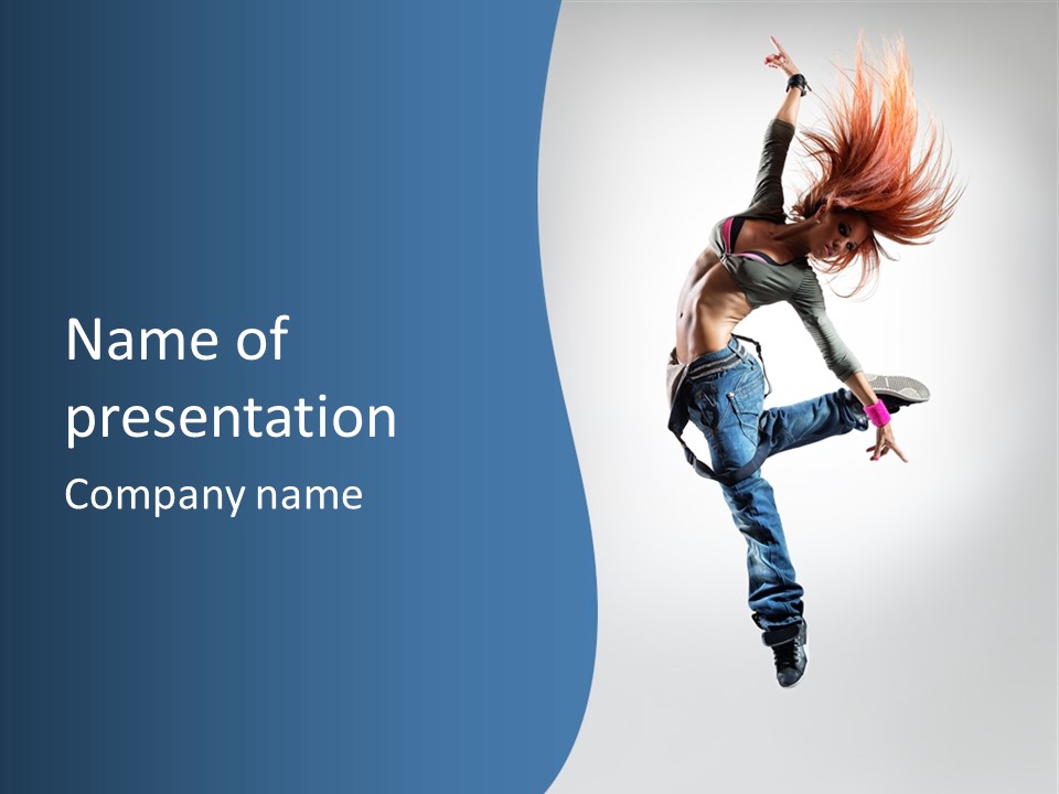 Dancer Stretching One PowerPoint Template