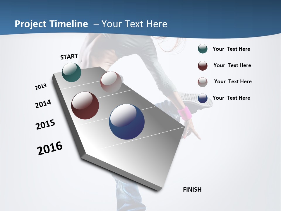 Dancer Stretching One PowerPoint Template