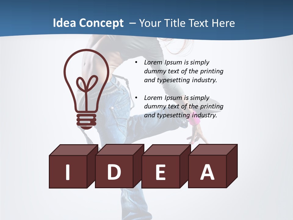 Dancer Stretching One PowerPoint Template