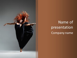 Attractive Performer Posing PowerPoint Template