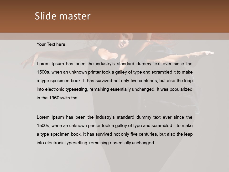 Attractive Performer Posing PowerPoint Template