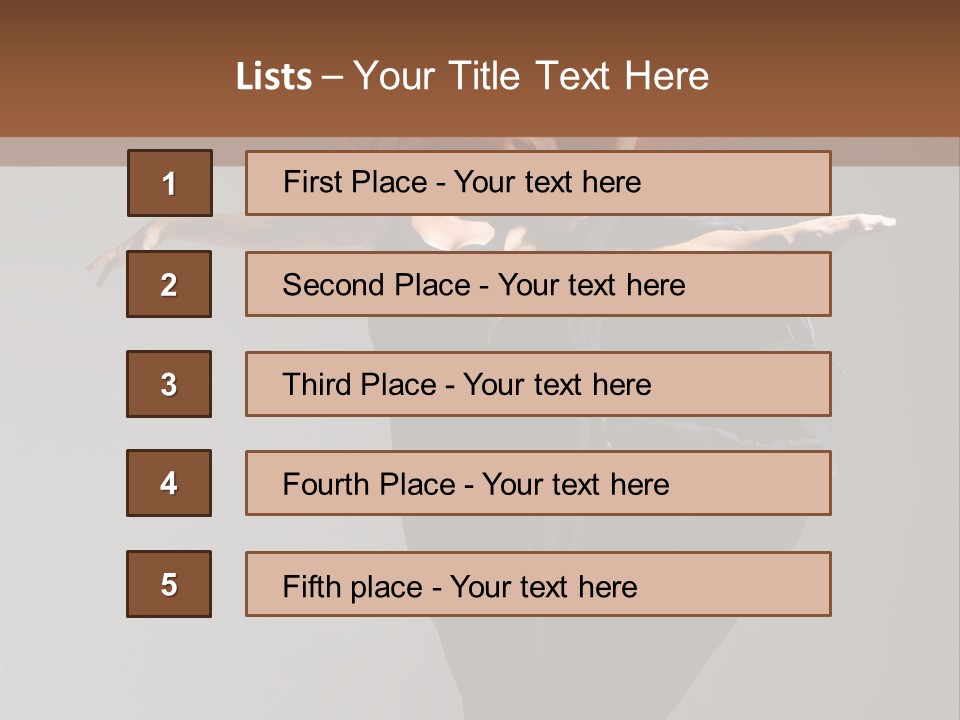 Attractive Performer Posing PowerPoint Template