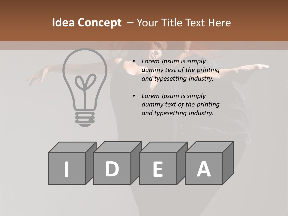 Attractive Performer Posing PowerPoint Template