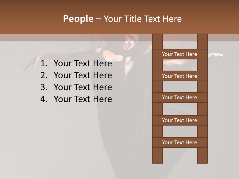 Attractive Performer Posing PowerPoint Template