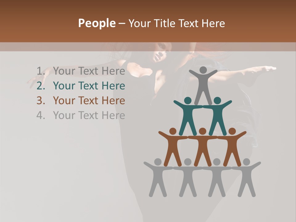 Attractive Performer Posing PowerPoint Template