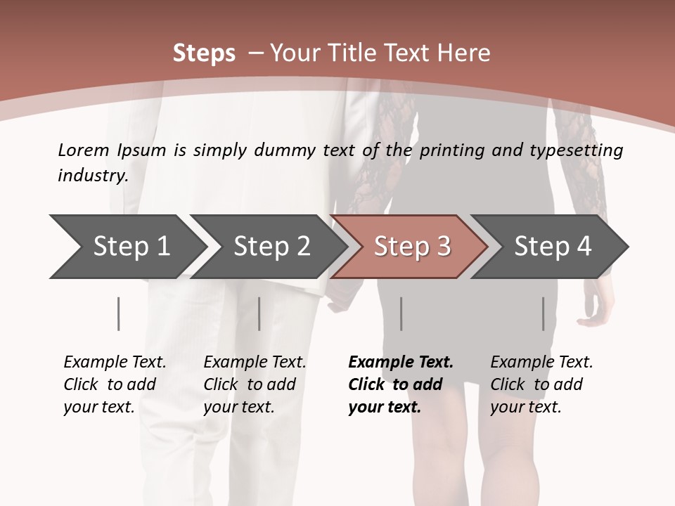 Step Treading Guy PowerPoint Template