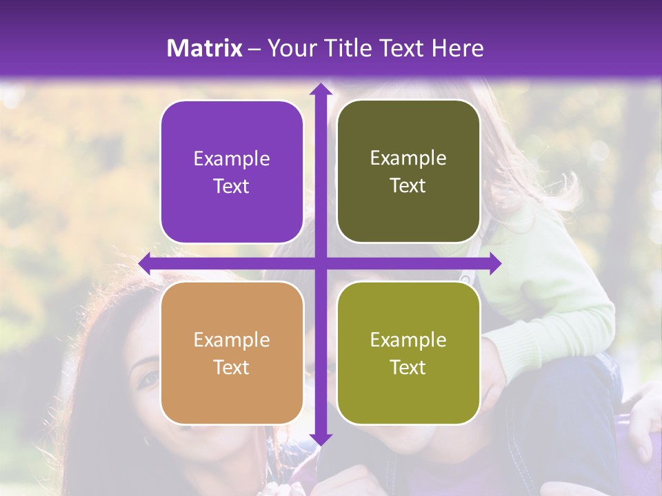 Looking Three Yellow PowerPoint Template