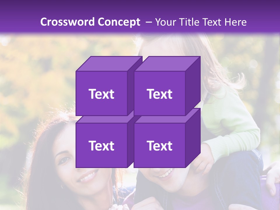 Looking Three Yellow PowerPoint Template