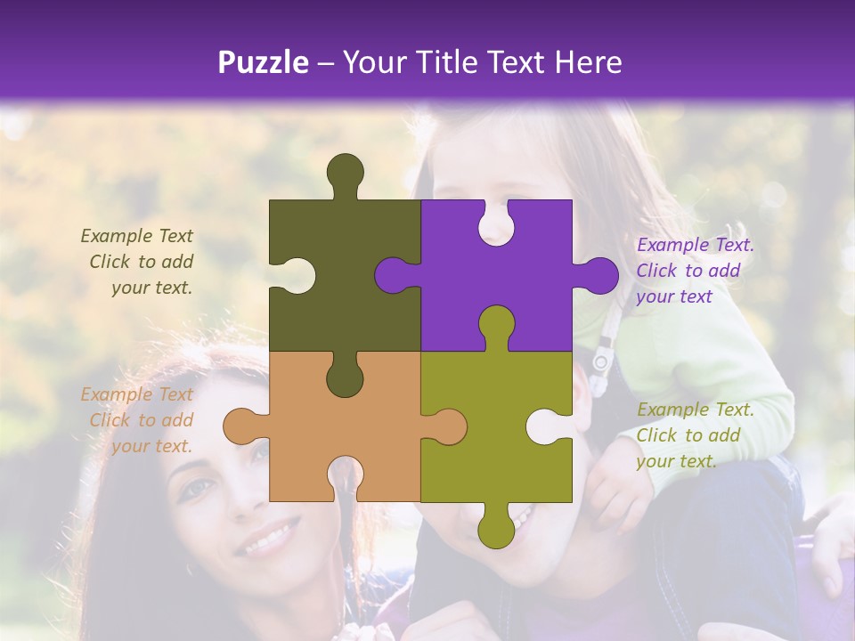 Looking Three Yellow PowerPoint Template