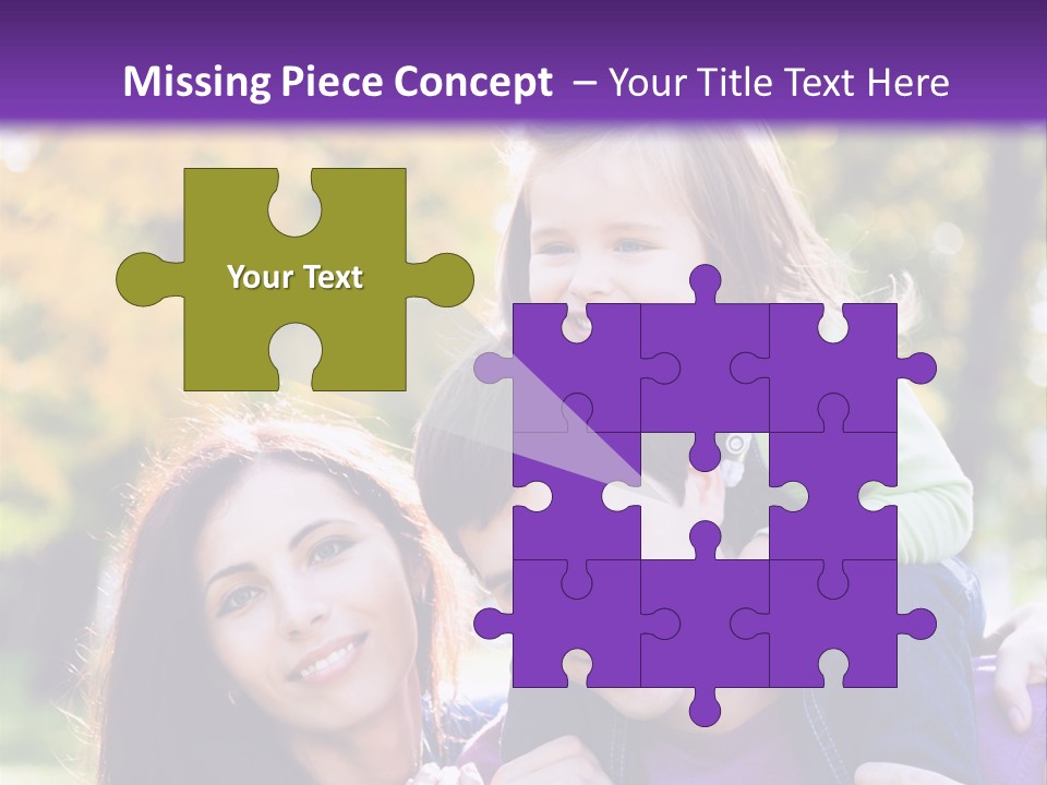 Looking Three Yellow PowerPoint Template