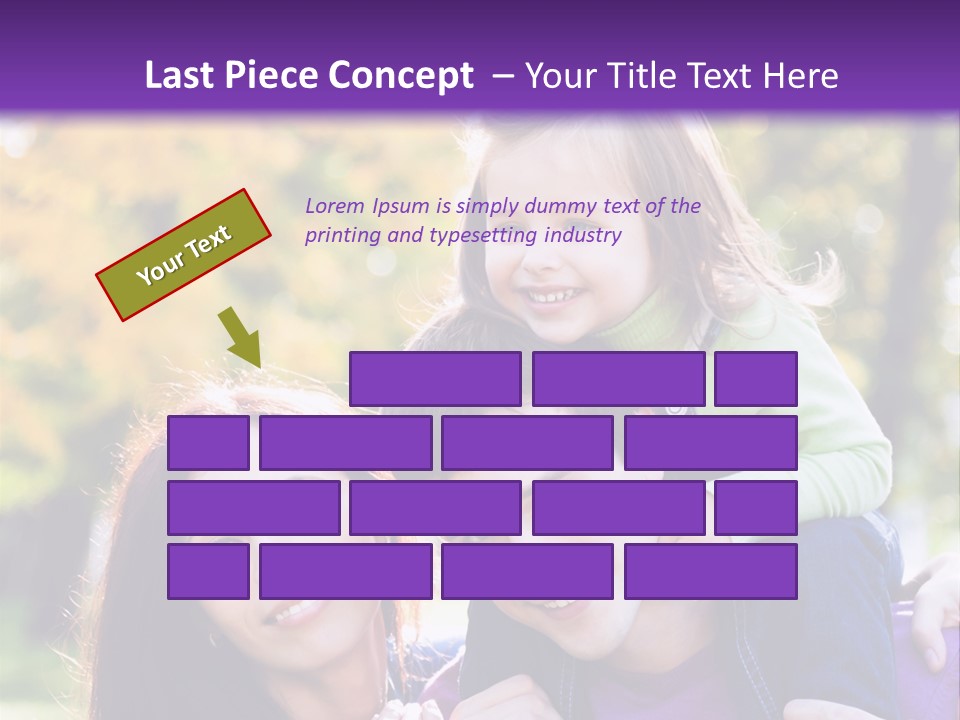 Looking Three Yellow PowerPoint Template