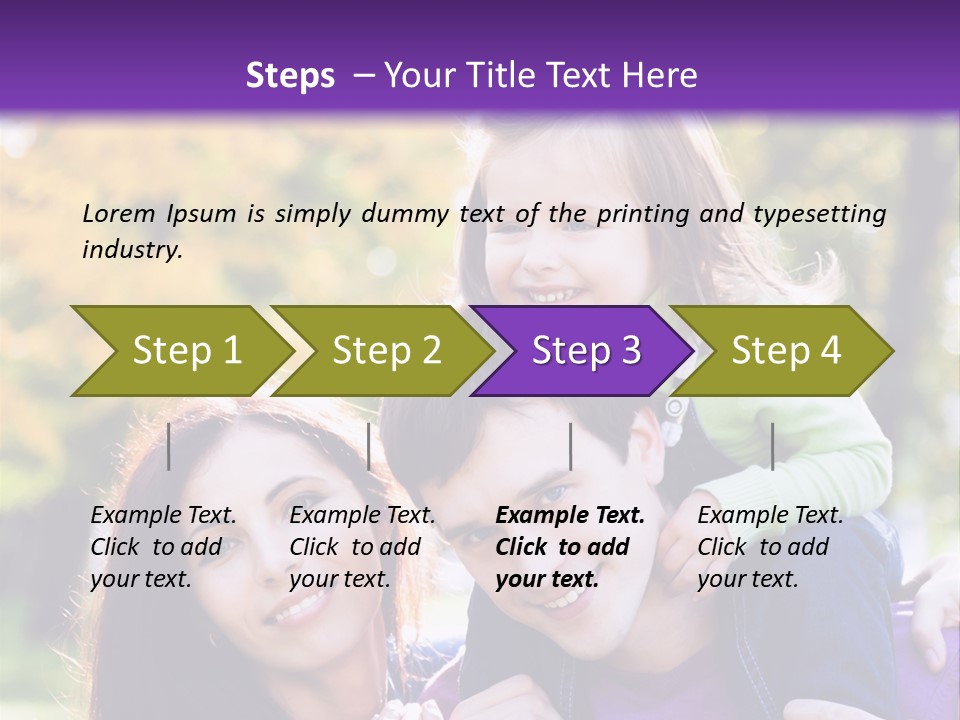 Looking Three Yellow PowerPoint Template