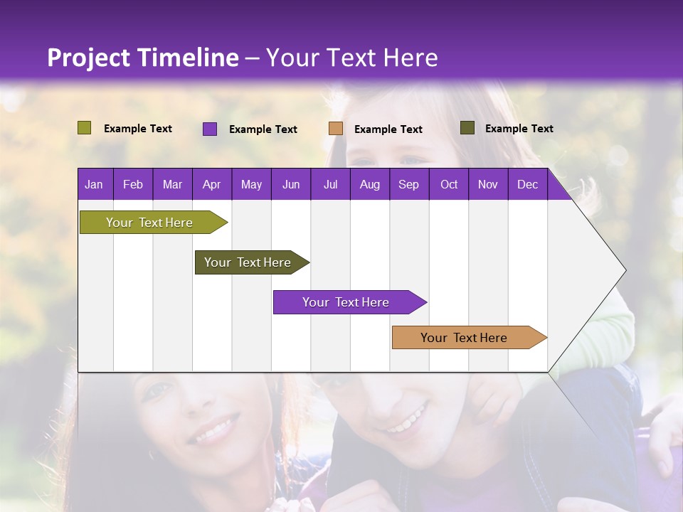 Looking Three Yellow PowerPoint Template