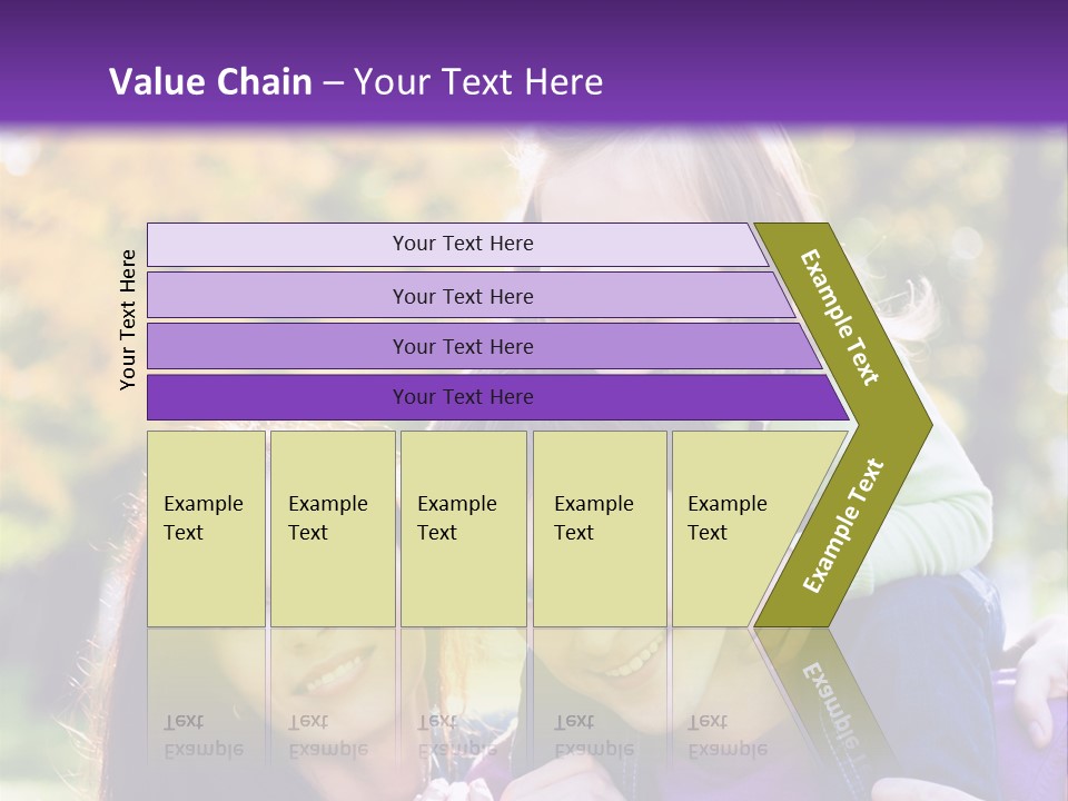 Looking Three Yellow PowerPoint Template