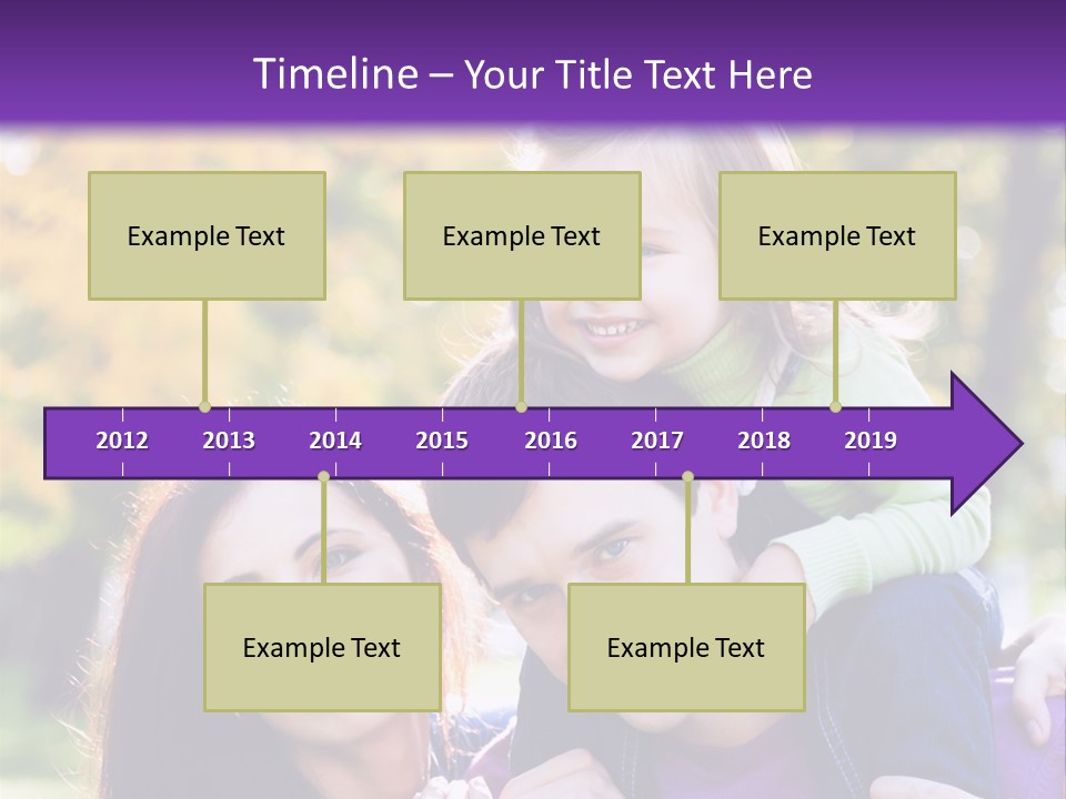 Looking Three Yellow PowerPoint Template