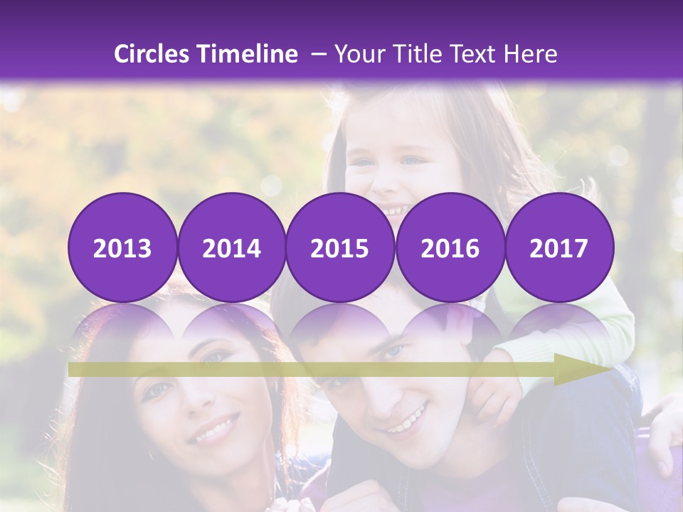 Looking Three Yellow PowerPoint Template