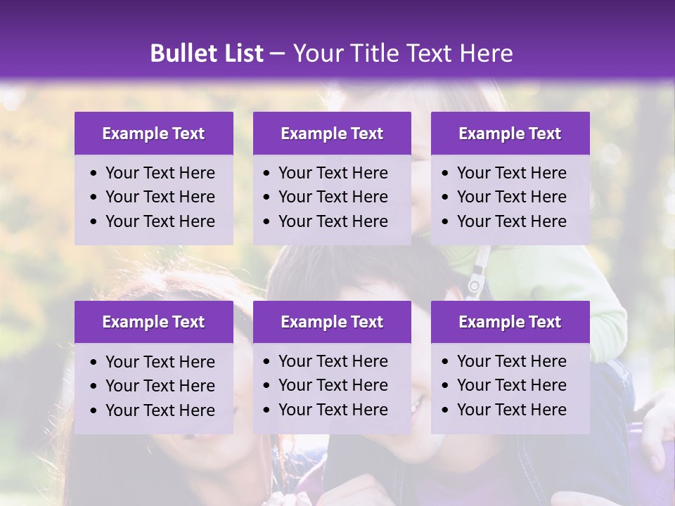 Looking Three Yellow PowerPoint Template