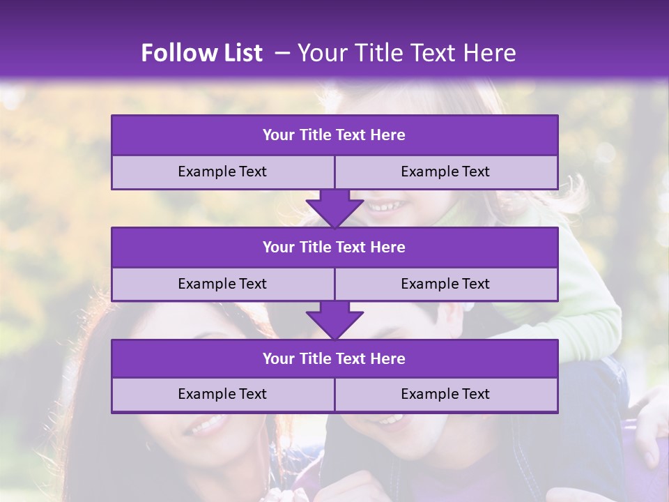 Looking Three Yellow PowerPoint Template