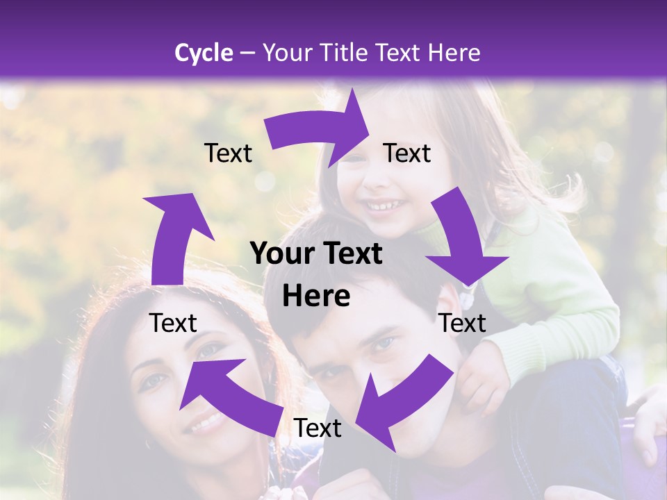 Looking Three Yellow PowerPoint Template