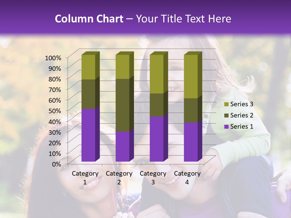 Looking Three Yellow PowerPoint Template