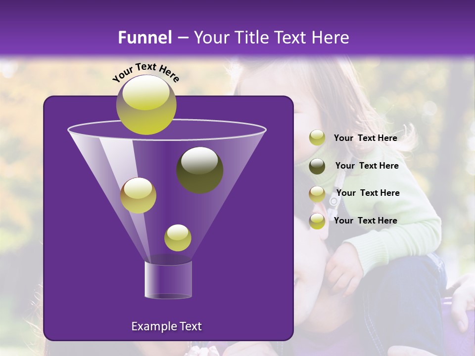 Looking Three Yellow PowerPoint Template