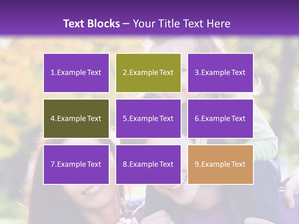 Looking Three Yellow PowerPoint Template