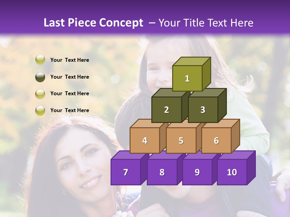 Looking Three Yellow PowerPoint Template