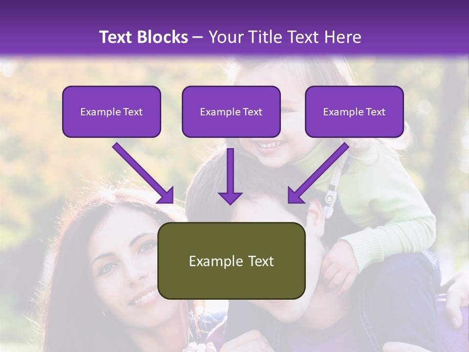 Looking Three Yellow PowerPoint Template