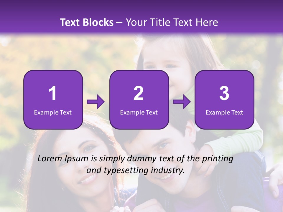 Looking Three Yellow PowerPoint Template