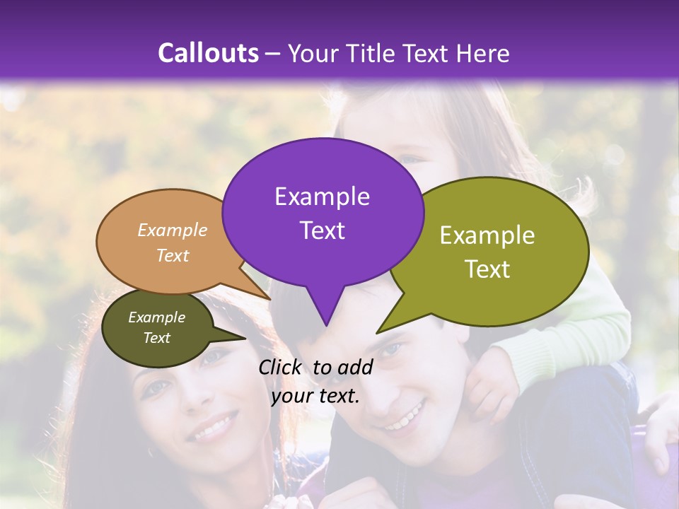 Looking Three Yellow PowerPoint Template