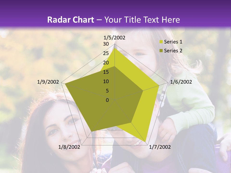 Looking Three Yellow PowerPoint Template