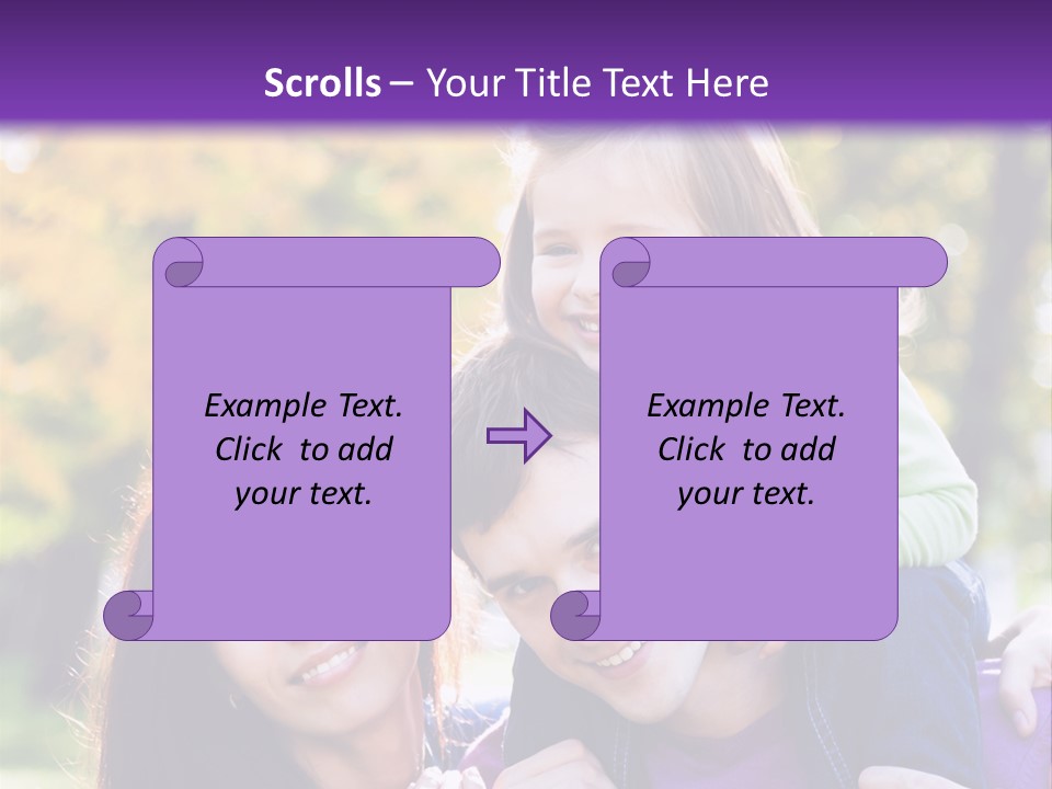 Looking Three Yellow PowerPoint Template