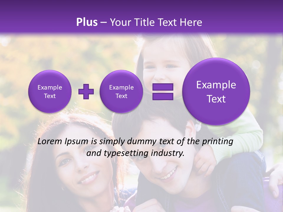 Looking Three Yellow PowerPoint Template