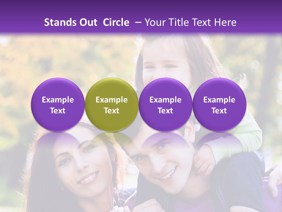 Looking Three Yellow PowerPoint Template