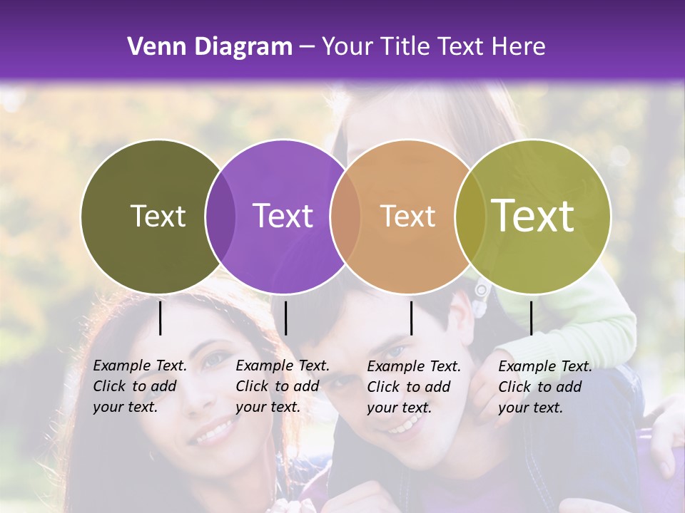 Looking Three Yellow PowerPoint Template