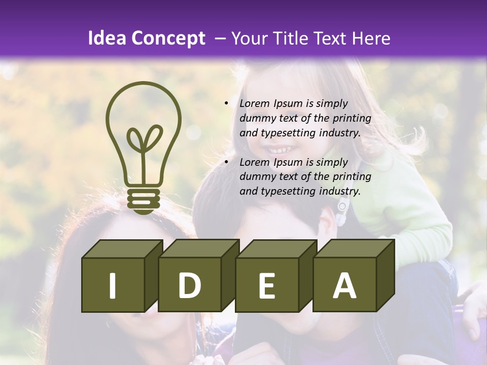 Looking Three Yellow PowerPoint Template