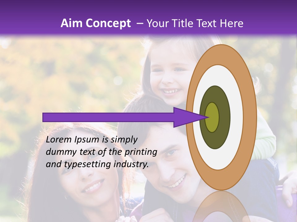 Looking Three Yellow PowerPoint Template