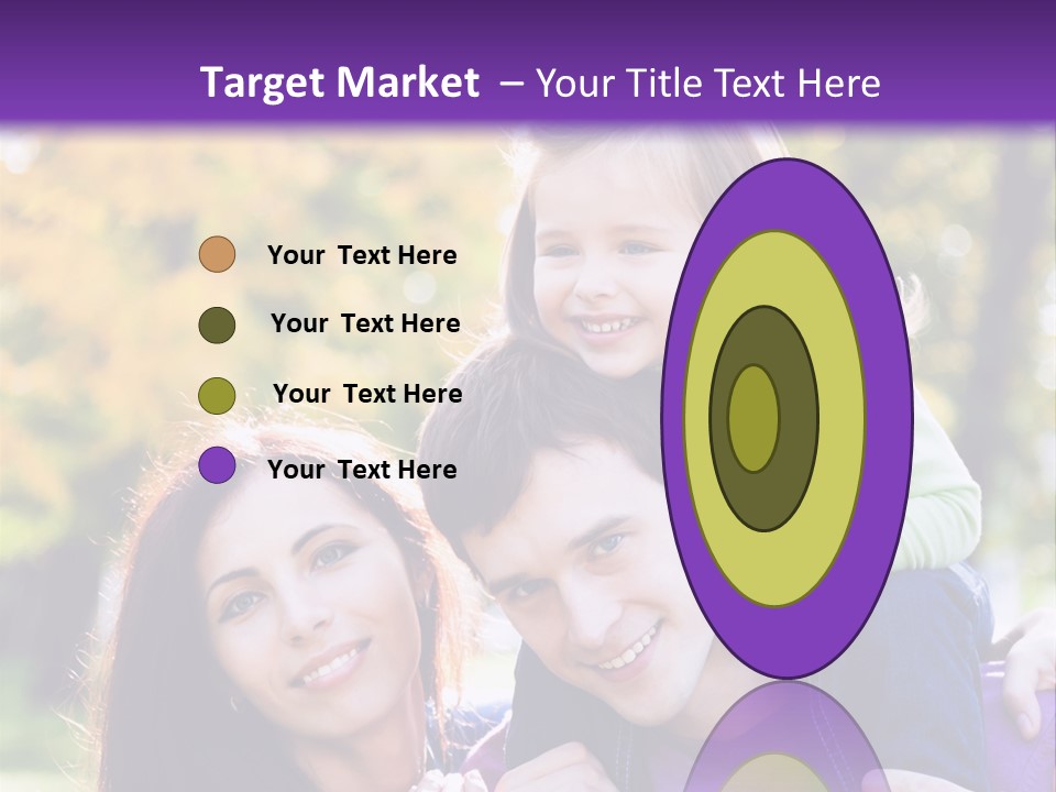 Looking Three Yellow PowerPoint Template