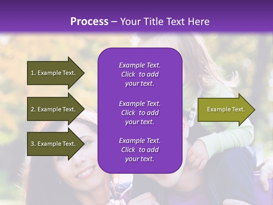 Looking Three Yellow PowerPoint Template