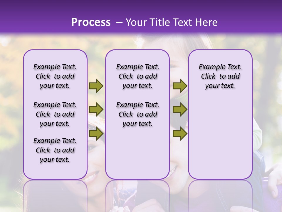 Looking Three Yellow PowerPoint Template