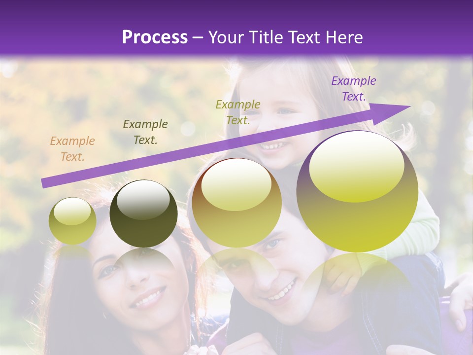 Looking Three Yellow PowerPoint Template
