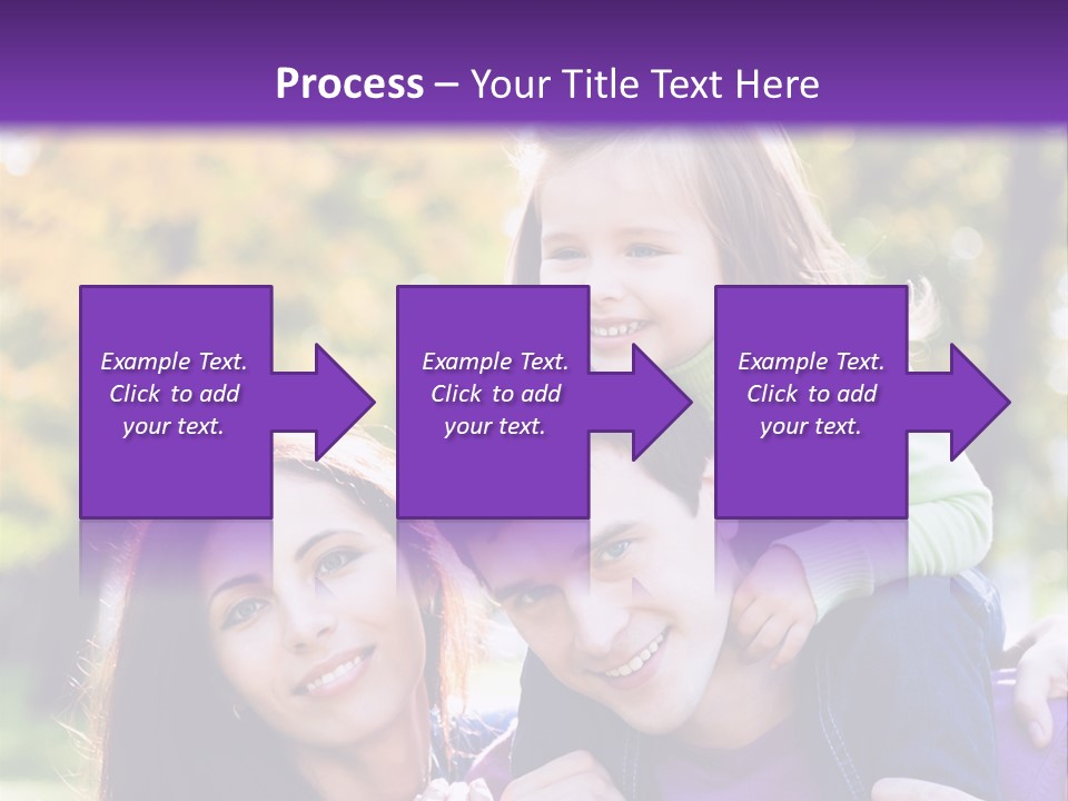 Looking Three Yellow PowerPoint Template
